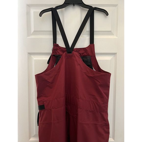 The North Face NF0A5ABY92L Men's Sz Large Red Dragline Waterproof Ski Bib $325 - Picture 5 of 8